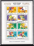 AITUTAKI 1982 - SPORT , FOTBAL C.M. SPANIA COLITA + SERIE COMPLETA ,NESTAMPLITE