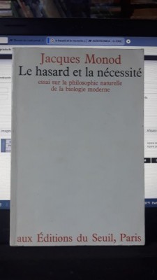 Le Hasard et la Necessite - Jacques Monod foto