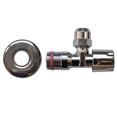 Robinet colț 1/2 inch, autoetanșant, cromat foto