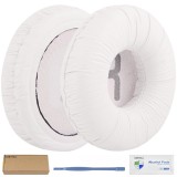 Set 2 bureti pentru casti JBL Tune 520BT / 520C / 510BT / 500BT / T460 BT / T450 BT, On-Ear - Alb - Spuma cu memorie - Piele ecologica creponata