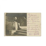 Regina Elisabeta, fotografie tip carte poștală cu &icirc;nsemnare olografă, 1908