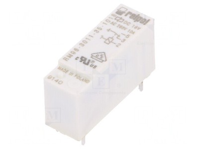 Releu Electromagnetic SPDT 18VDC 8A 250VAC PCB foto