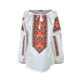 Bluza dama tip ie D24, alb/galben , marimea 2XL