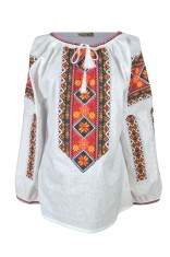 Bluza dama tip ie D24, alb/galben , marimea 2XL