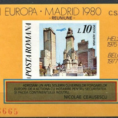 C3100 - Romania 1980 - Europa CSCE bloc neuzat,perfecta stare