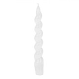 Lum&acirc;nare Sfeșnic, Model Spiralat, Culoare Alb, Parafină, Diametru 2 cm, &Icirc;nălțime 18 cm, Durată Ardere 6 Ore, Oem