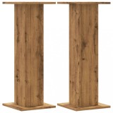 Cumpara ieftin Suporturi de plante, 2 buc., stejar artizanal, 30x30x80cm, lemn