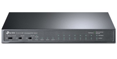 Switch POE+ TP-Link 8-Port 10/100Mbps + 3-Port Gigabit Desktop Switch with 8-Port PoE+, carcasa metalica &amp;quot;TL-SL1311MP&amp;quot; (timbru verde 2 lei) foto
