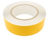Bandă de marcare albă autoadezivă PVC 75mm x 50m FATH