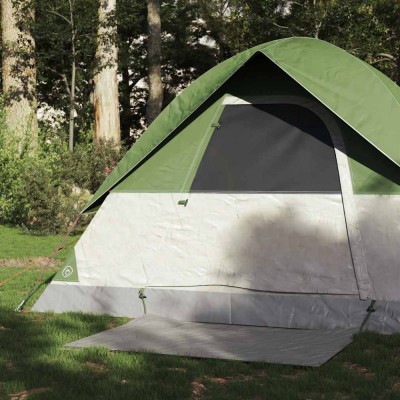 vidaXL Cort de camping cupolă pentru 2 persoane, verde, impermeabil foto