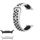 Curea silicon compatibila Samsung Galaxy Watch9 40mm, Alb/Negru