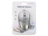Mouse Optic Negru-Gri USB cu 6 Butoane și Cablu 1.35m