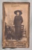 Poza - foto lipita pe carton CVD ( visit Portrait ) - fotografie veche, datata din anul 1913