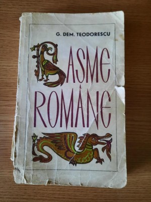 BASME ROMANE &amp;ndash; G. DEM. TEODORESCU (1968) foto