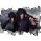 Sticker decorativ, gaura in perete 3D, Naruto, 85 cm, 1028STK-2