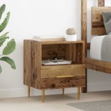 vidaXL Noptieră cu sertar Maro 40 x 35 x 47.5 cm Lemn compozit