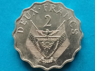 RWANDA-2 FRANCS 1970 foto