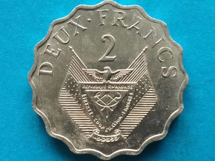 RWANDA-2 FRANCS 1970
