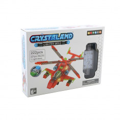 Puzzle cuburi cu LED - Elicopter - 222 piese foto