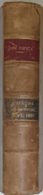 AMINTIRI DIN PRIBEGIA DUPA 1848 de ION GHICA , NOUE SCRISORI CATRE V. ALECSANDRI , 1889 foto
