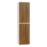 Dulap Baie Suspendat Leziter Trent Stejar Alb-Sunet 35x30x140 cm cu 4 Rafturi