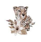 Cumpara ieftin Sticker decorativ Jaguar, Portocaliu, 56 cm, 5820ST, Oem