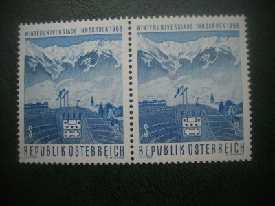 HOPCT TIMBRE MNH 807 UNIVERSIADA DE IARNA INNSBRUCK 1968 -1 VAL AUSTRIA foto