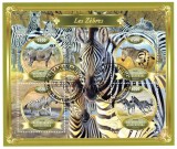 MADAGASCAR 2022 - Fauna, Zebre / set complet colita + bloc, Stampilat