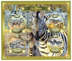 MADAGASCAR 2022 - Fauna, Zebre / set complet colita + bloc