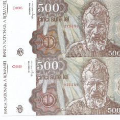 Romania 500 lei 1991 Ianuarie/Aprilie - C. Brancusi, 279484/031184, P-98 UNC !!!