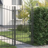 vidaXL Poartă de grădină cu blocare Gri 200 x 100 cm 100 x 200 cm Oțel