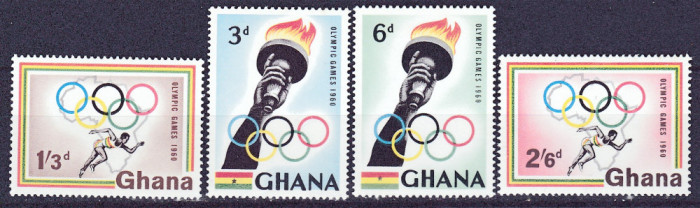 DB1 Ghana 1960 Olimpiada Roma 4 v. MNH