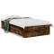 Gossi cadru de pat cu sertare stejar fumuriu 75x190 cm lemn prelucrat