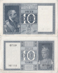 1944, 10 lire (P-25c.2) - Italia - stare XF foto