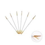 Set 6 Pensule Pictura Varf Ascutit, Par Sintetic, 19cm, Idei - Acuarele, Acrilice, Copii 3+