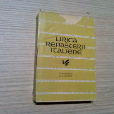 LIRICA RENASTERII ITALIENE - C. D. Zeletin (trad.) - 1988, 272 p.