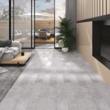 VidaXL Plăci pardoseală autoadezive, gri păm&acirc;ntiu, 5,02 m&sup2;, PVC, 2 mm