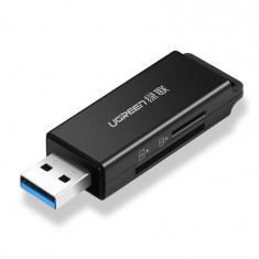 Cititor de carduri de memorie Ugreen CM104 SD / microSD USB 3.0 (negru)