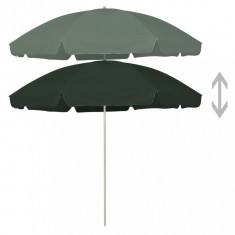 vidaXL Umbrela de plaja, verde, 300 cm foto