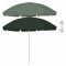 vidaXL Umbrela de plaja, verde, 300 cm