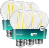 Bec LED E27 A-rated 7,2W (100W echiv.) 1521lm 2700K Alb cald filament vintage sticla clara 50.000h &ndash; Set 6