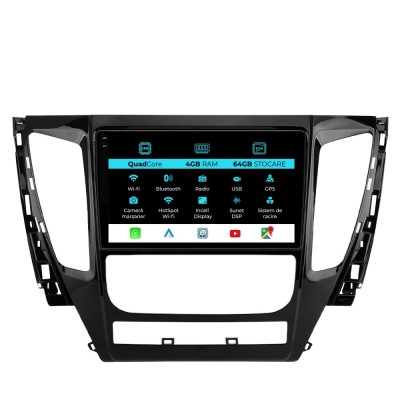 Navigatie Dedicata Mitsubishi Pajero (2016-2018),QuadCore, 9Inch, 4Gb Ram, 64Gb Stocare, Carplay foto