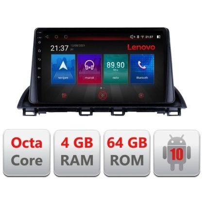 Navigatie Mazda 3 2014-2019 E-463 Octa Core cu Android Radio Bluetooth Internet GPS WIFI DSP 4+64GB 4G CarStore Technology