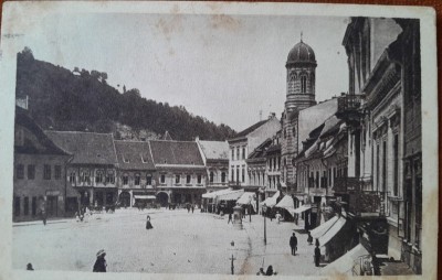Carte postala, vedere din Brasov, 1929 foto