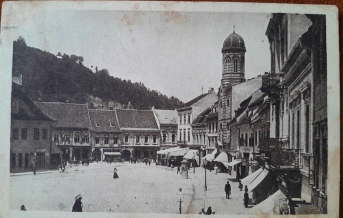 Carte postala, vedere din Brasov, 1929