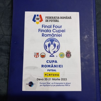 program Finala Cupei Rom Futsal 20-21 03 2023 foto