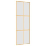 Cumpara ieftin Usa glisanta, auriu, 76x205 cm, sticla ESG mata si aluminiu