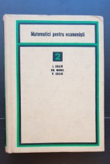 Matematici pentru economiști, vol. II - I. Craiu, Gh. Mihoc, V. Craiu