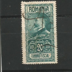 No(9)timbre-Romania - Timbru fiscal- Ferdinand-20 LEI