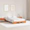 vidaXL Cadru de pat Maro ceruit 120 x 190 cm Lemn masiv de pin 872874